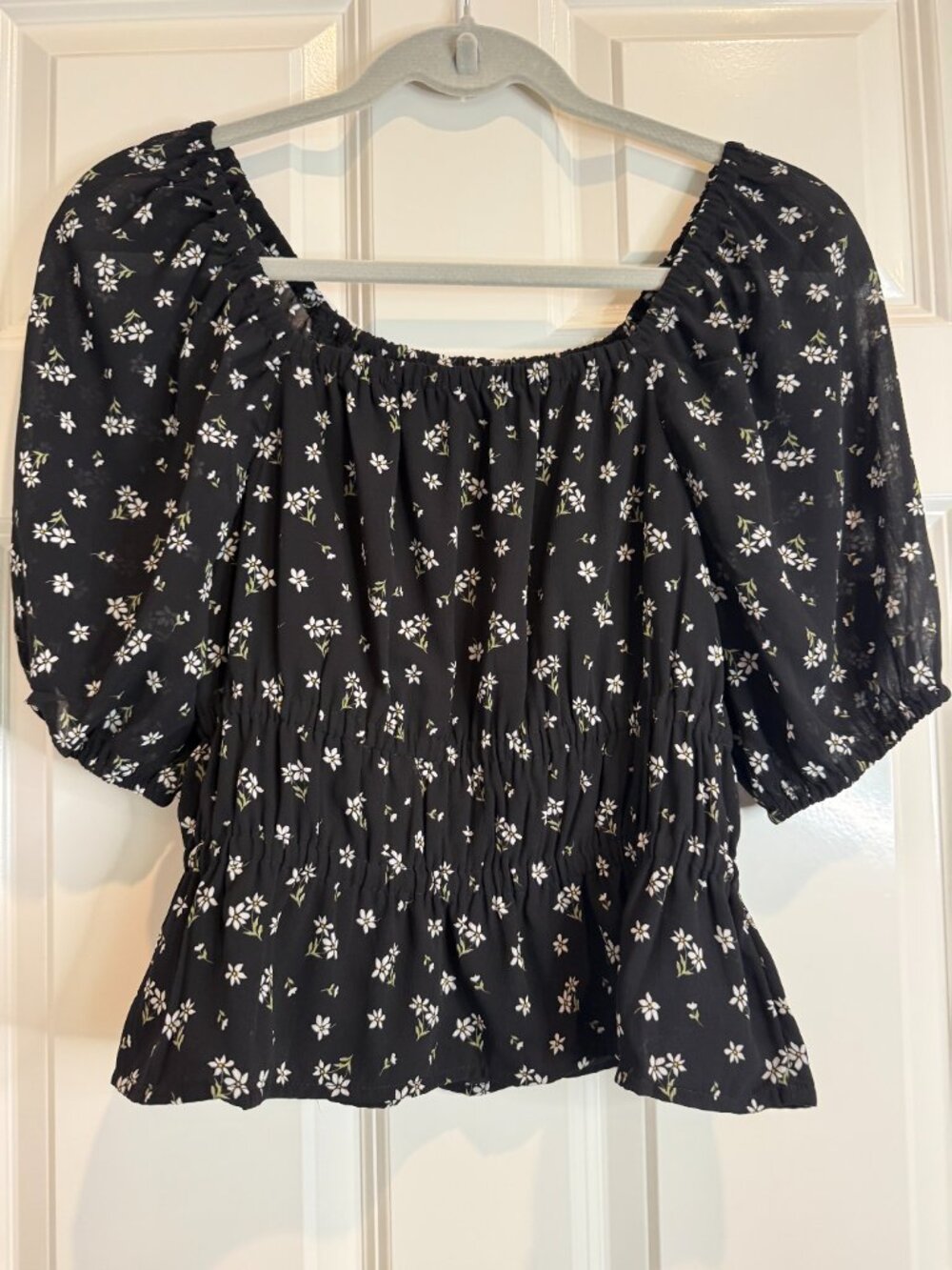 Madewel Short sleeves blouse  black NWT